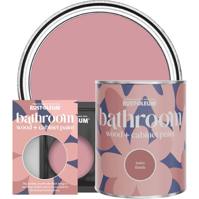 Rust-Oleum Bathroom Wood & Cabinet Paint, Satin Finish - DUSKY PINK - 10ml - Pink