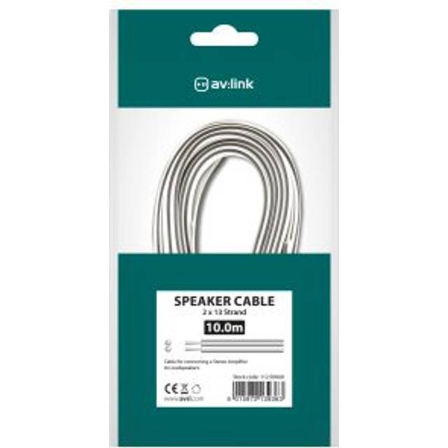 10m White Figure 8 Speaker Wire 2 x (13 x 0.2mm)