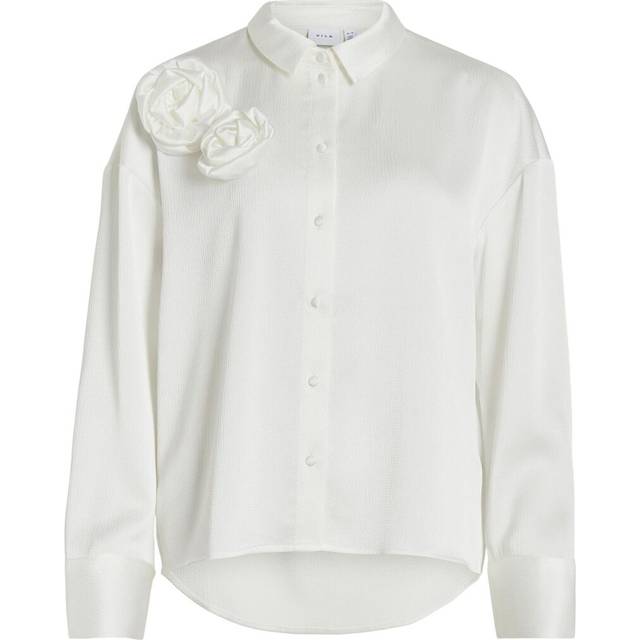 Vila - Skjorta viMedina L/S Rose Shirt - Vit