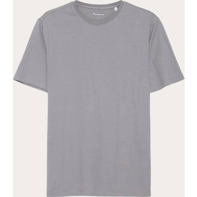 Knowledge Cotton Apparel Agnar Basic Tshirt - Regenerative Organic Certified™ Gots/vegan Herr Kortärmade Stl. XXL Från Magasin - Sharkskin (XXL)