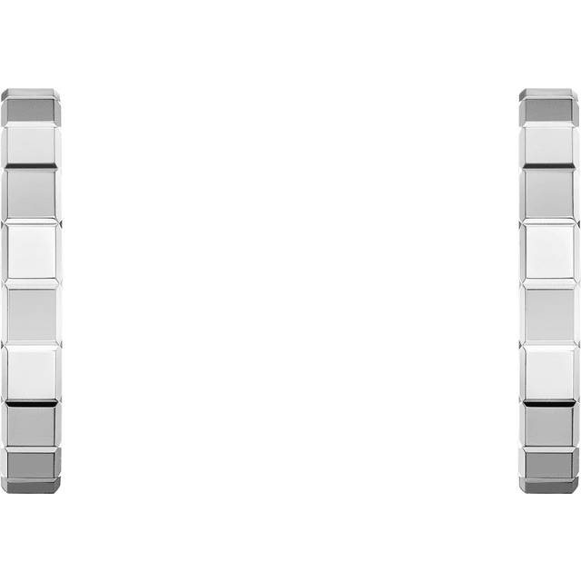 Chopard Ice Cube 18ct White Gold Hoop Earrings