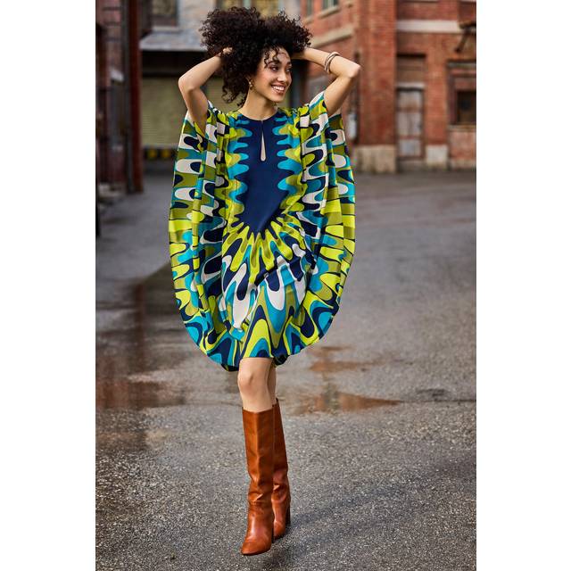 Trina Turk Global 2 Silk Midi Dress