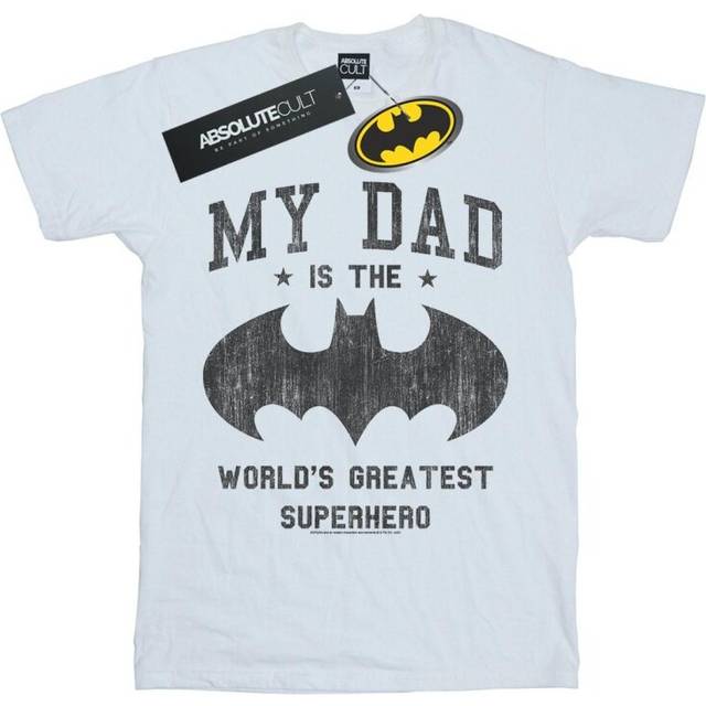 Batman My Dad Is A Superhero T-Shirt - White - XXL