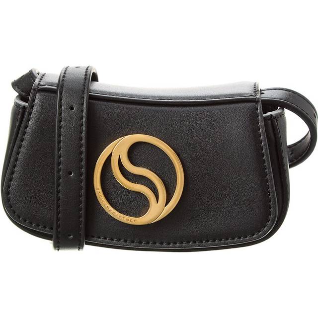 Stella McCartney S-Wave Logo Plaque Belt Bag - Black (Size W:13.5cm x H:6.5cm x D:5.5cm)