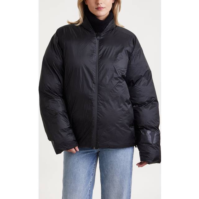 Rains Kevo Coated-Shell Puffer Bomber - M - Black
