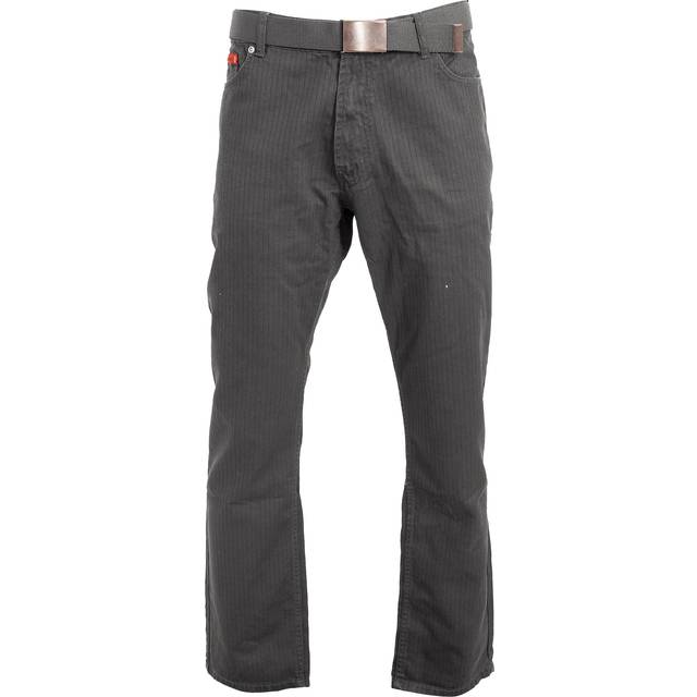 (34R, Charcoal) Duke London Mens Canary Bedford Cord Trousers With Belt