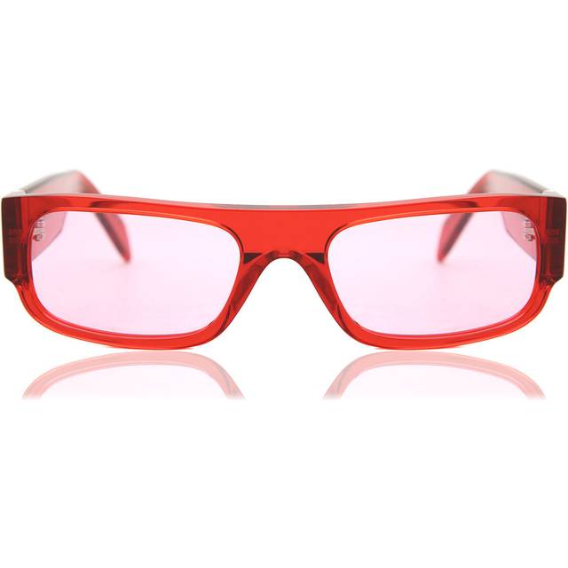 Retrosuperfuture SMILE PVC Men's Sunglasses Red Size 54 - Transparent Red (54)