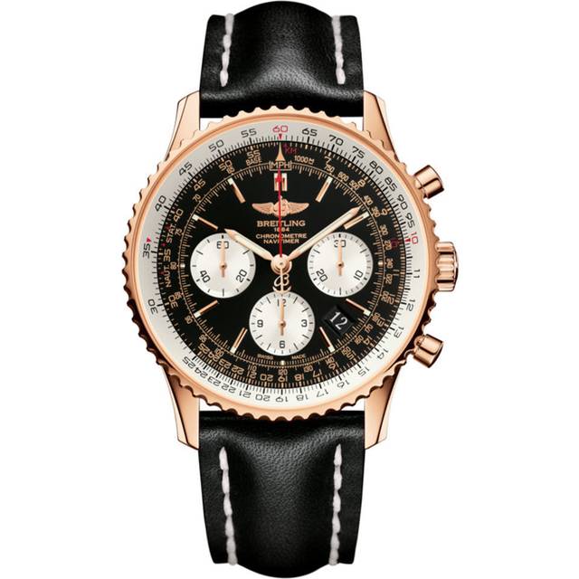Breitling Watch Navitimer 01 Black Red Gold - Black