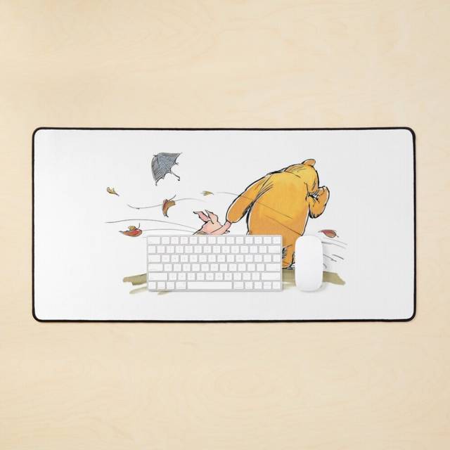 Desk Mat Classic Winnie the Pooh - Pooh and Piglet Large Gaming Mouse Pad 35x16 inch