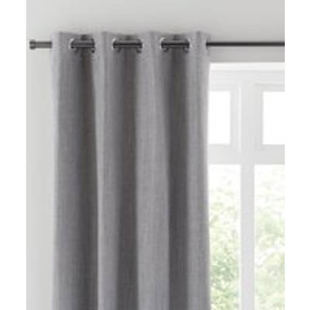 Solar Blackout Eyelet Curtains - Mid Grey