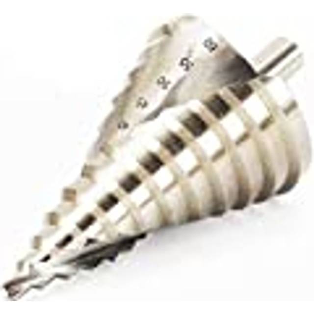 RibasuBB HSS Step Drill bitssats, skalborrsats HSS stegborr 6 mm – 60 mm, höghastighetsstål, titanbelagd konisk borr, hålskärare, för rostfritt stål, metall, trä, plast