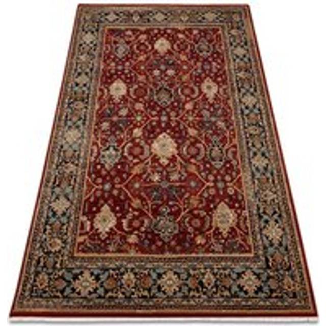 Carpet Wool keshan fringe, oriental classic 7522/53588 beige / claret / navy beige 200x290 cm