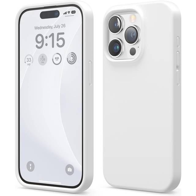 elago Compatible with iPhone 15 Pro Case  Liquid Silicone Case  Full Body Protective Cover  Shockproof  Slim Phone Case  Anti-Scratch Soft Microfiber