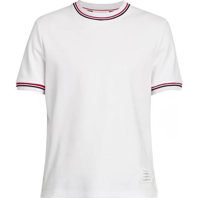 Thom Browne Men&#39;s Cotton Crew-Neck T-Shirt in White | Size 2 | MJS231AJ0055 Color 100 (2)