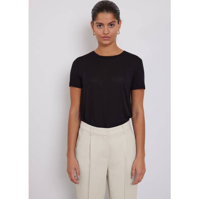 Bruuns Bazaar, Topp, Dam, L, Katkabb SS T-Shirt - black (L)