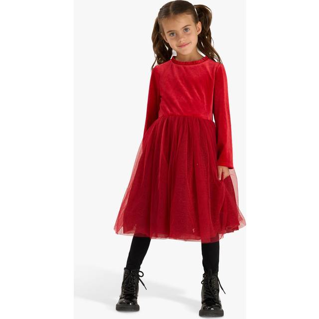Girls Red Velvet Dress | Angel & Rocket / 3 yrs - Multi