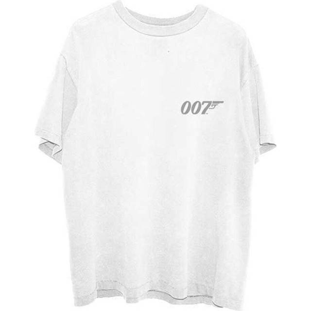 (M, White) James Bond Unisex Adult GoldenEye Japanese Poster T-Shirt