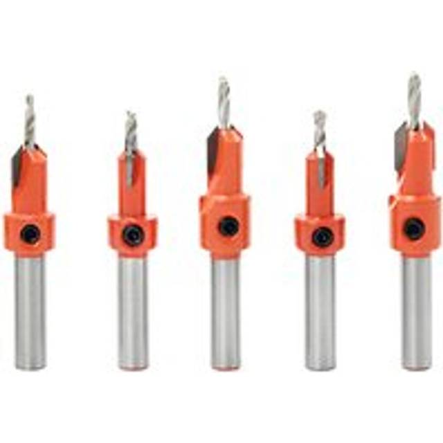 5pcs Countersink Drill Bit Woodworking Screws Chamfering Wood Hole Drills 5pcs orange