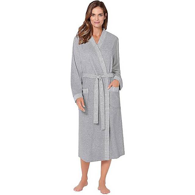 Comtessa Kimono Style Bathrobe - Grey Marl