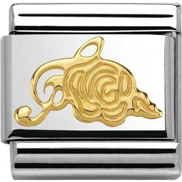 Nomination Classic Symbols and Steel and 18k Gold Rose and Treble Clef - Silver,Gold