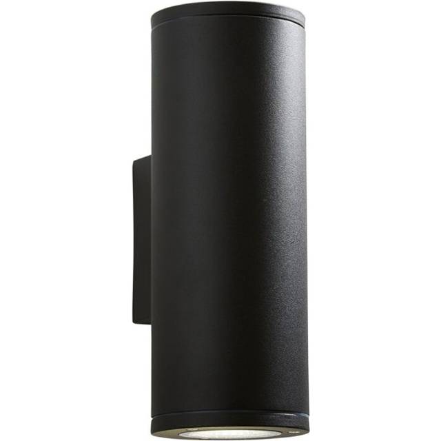 Litecraft Argo Up & Down Outdoor Wall Light Garden IP54 - Black