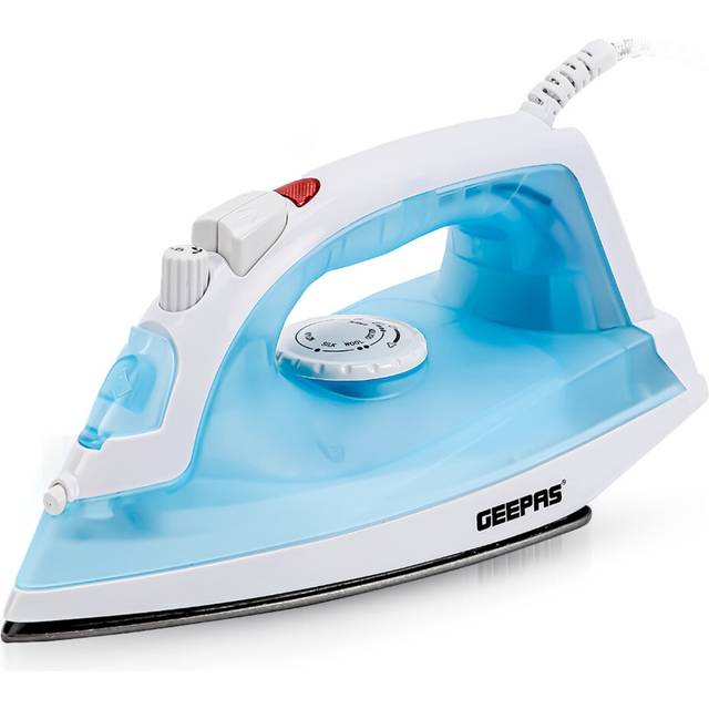 GEEPAS 2-in-1 Clothes Steam Press & Dry Iron 1800W, Blue (0.70kg)