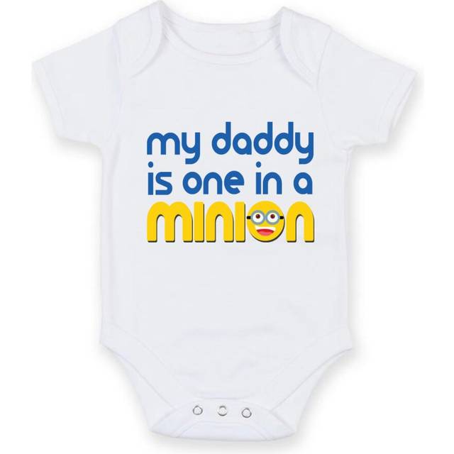 (3-6 months) My Daddy Is One In A Minion - Personalised Baby Boy Girl Baby VestUnisex Short Sleeve Bodysuit