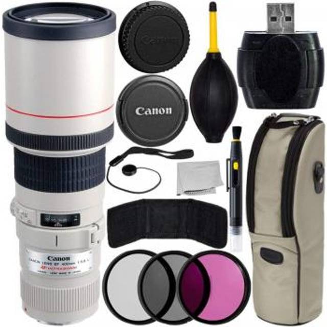 Canon EF 400mm f/5.6L USM Lens with 9PC Accessory Bundle