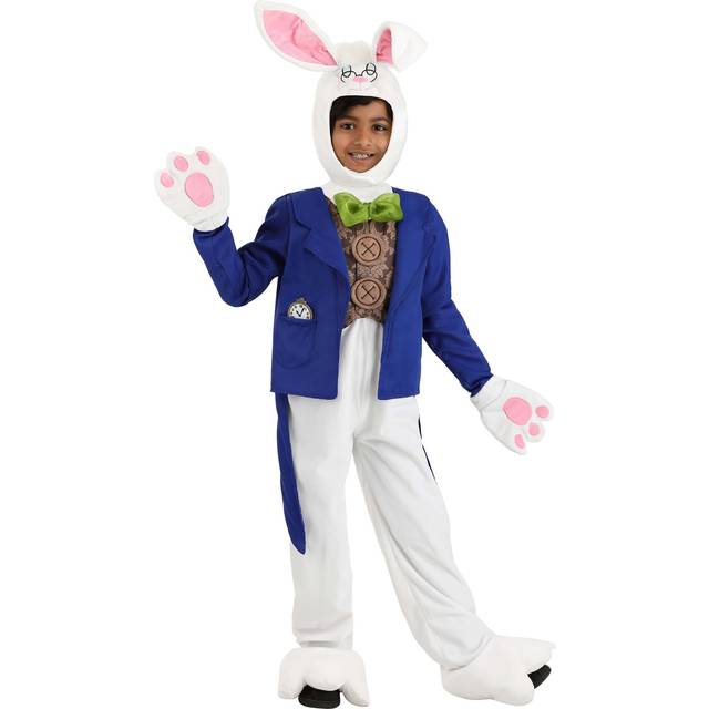 Whimsical White Rabbit Kid's Costume - Blue&#47;Pink&#47;White (M)