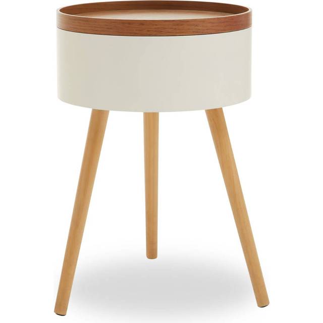 Versatile And Functional Storage Side Table, Elegant Bed Side Drawer, Stylish Legs of Small Lounge Tables - Natural - One Size