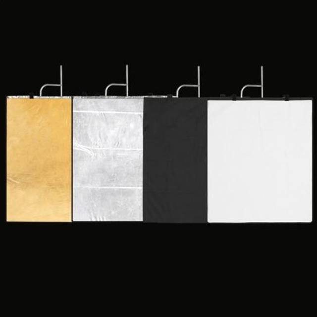 "24""x30""/60x75cm 4-in-1 Photography Studio Gobo Flag Panel Light Flash Diffuser Reflector for Photo Video Studio Lighting Kit"