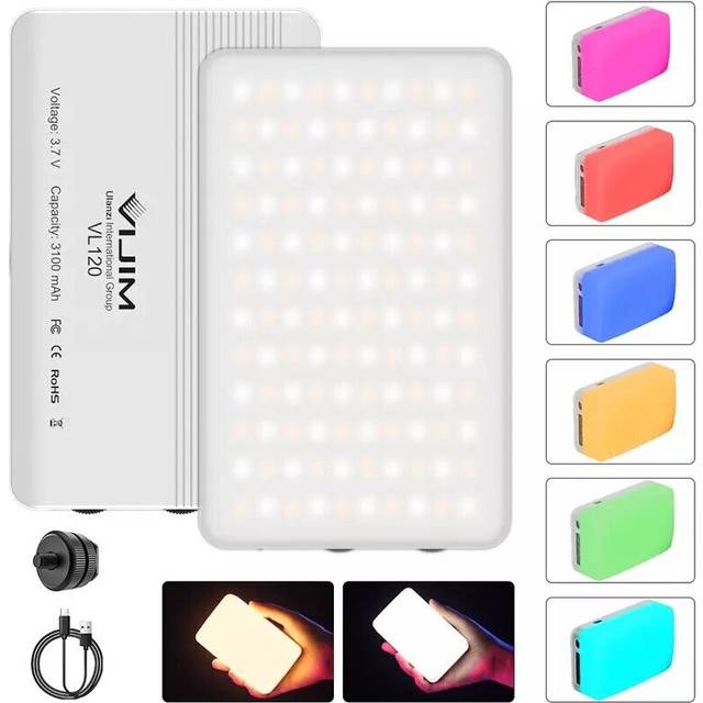 LED Video Light with Softbox and RGB Color Filters Light for Video Conference Lighting Fill Light 3200K-6500K