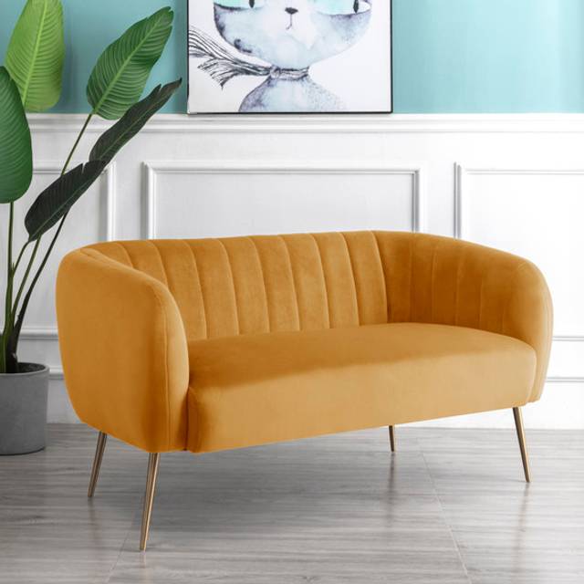 Matilda 2 Seat Sofa - Yellow