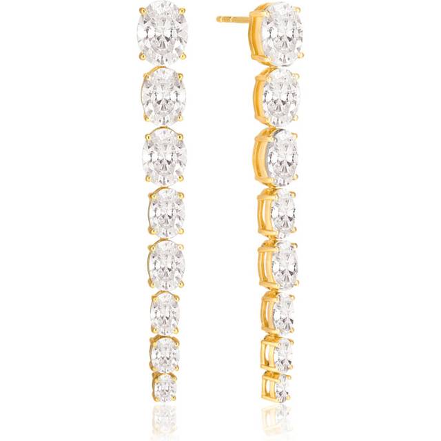 Sif Jakobs Jewellery, Accessoarer, Dam, ONE Size, Facettslipade Vita Zirkonia Örhängen