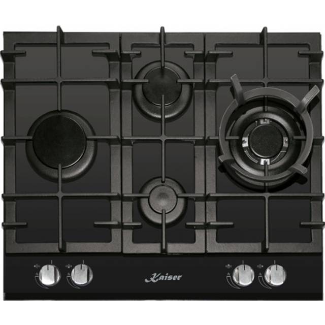 Kaiser Grand Chef Turbo Romb 4 Burner 60cm Gas Hob - Black
