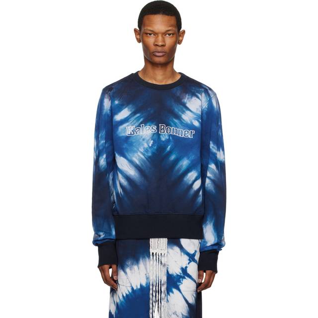 Wales Bonner Blue Tie-Dye Sweatshirt - 22722977 BLUE MULTI - S
