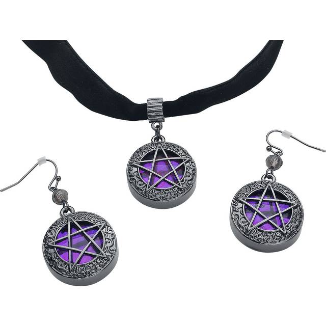Gothicana by EMP Shiny Pentagram Choker black - Onesize