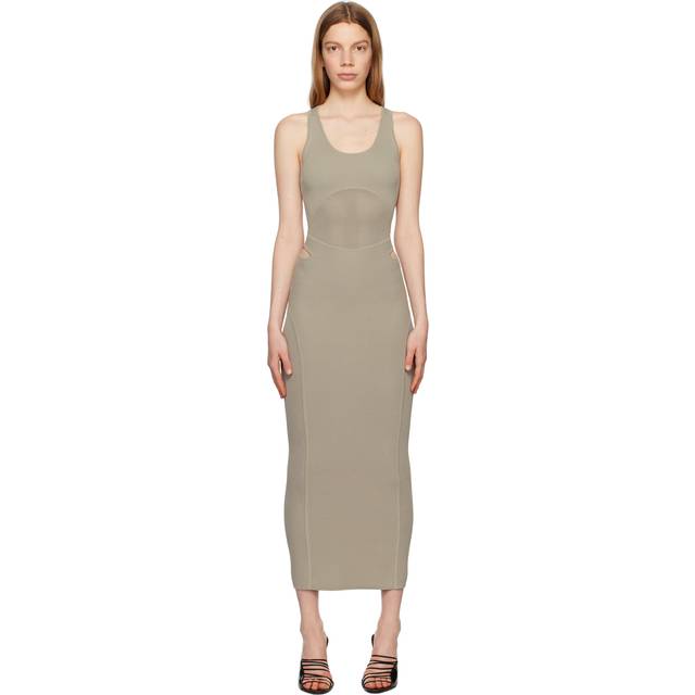 Dion Lee Taupe Sport Midi Dress - Alloy - S