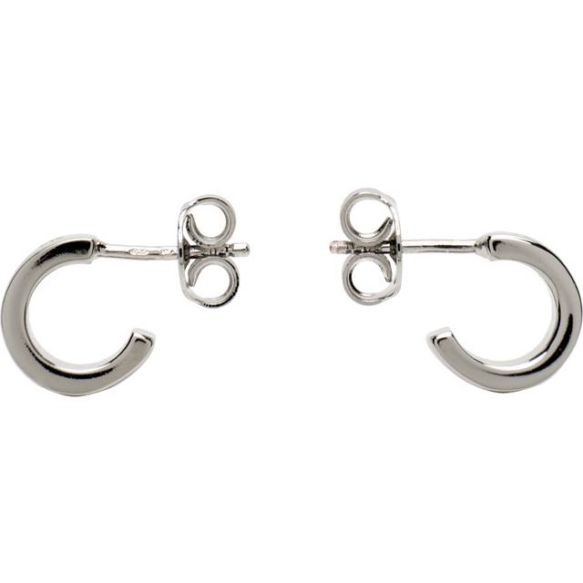 MM6 Maison Margiela Silver Logo Earrings - 951 Polished Pallad - UNI