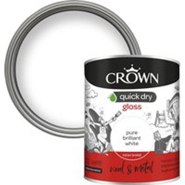 Crown - Quick Dry Gloss 750ml - Pure Brilliant White