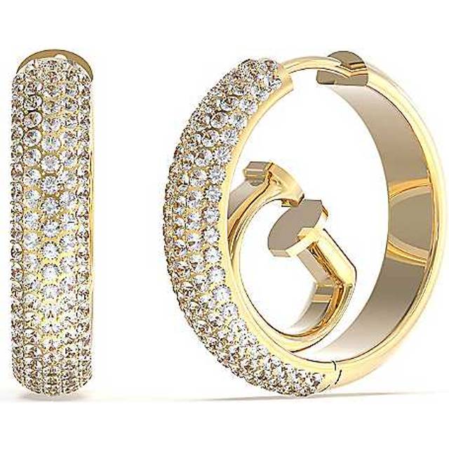 Ladies Crazy Gold Crystal Hoop Earrings UBE03299YG