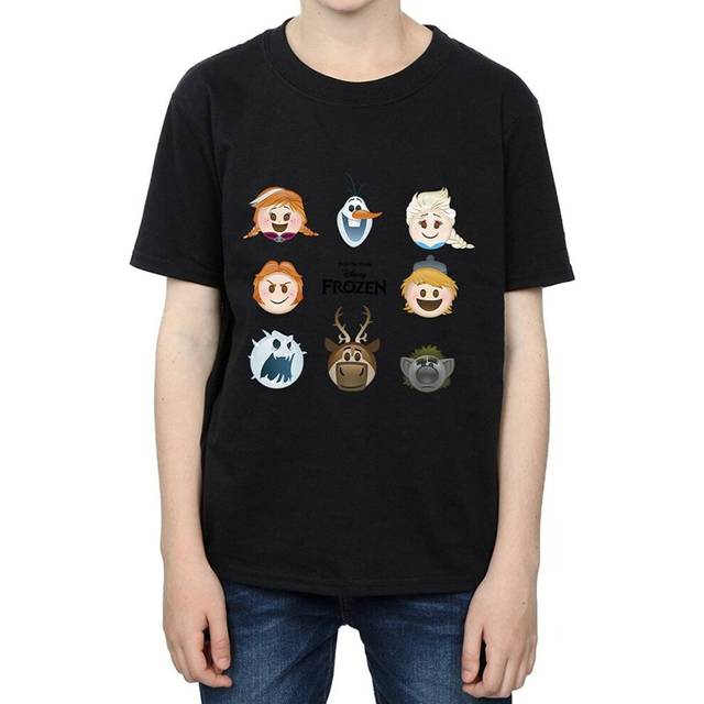 (5-6 Years, Black) Frozen Boys Head Cotton T-Shirt