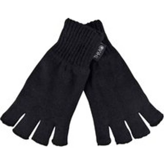 THMO Womens Ladies Thermal Fingerless Gloves - Black - One Size