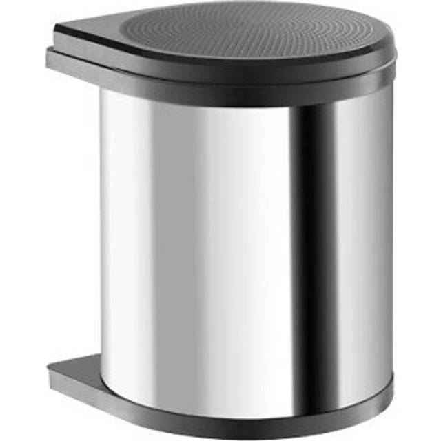 Hailo Kitchen Waste bin, Polished stainless steel, Black, One Size