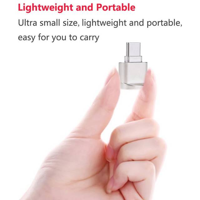 USB Typ C Kortläsare Aluminiumlegering TF Flashminneskortläsare OTG Adapter för MacBook Windows