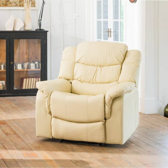 Almeira Cream Recliner Armchair - Artemis Home - 85 x 94 x 92cm