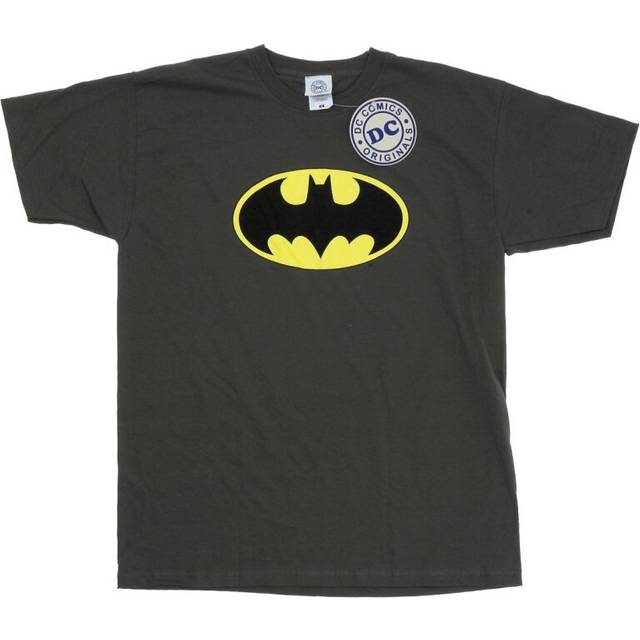 (7-8 Years, Charcoal) Batman Girls Logo Cotton T-Shirt