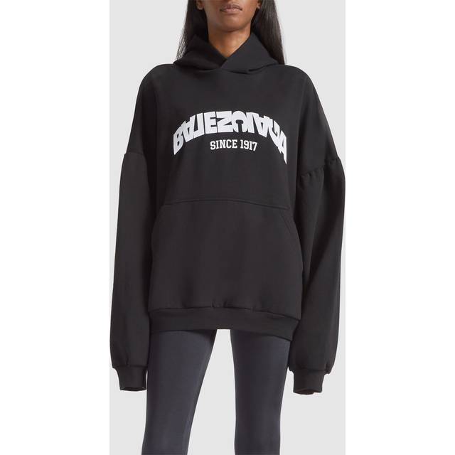 Balenciaga Back Flip Round Hoodie Oversized - Black - Men's - - Cotton