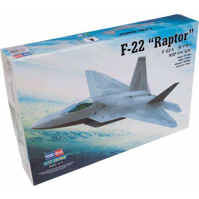HobbyBoss F-22 Raptor Jet Fighter Airplane Model Kit