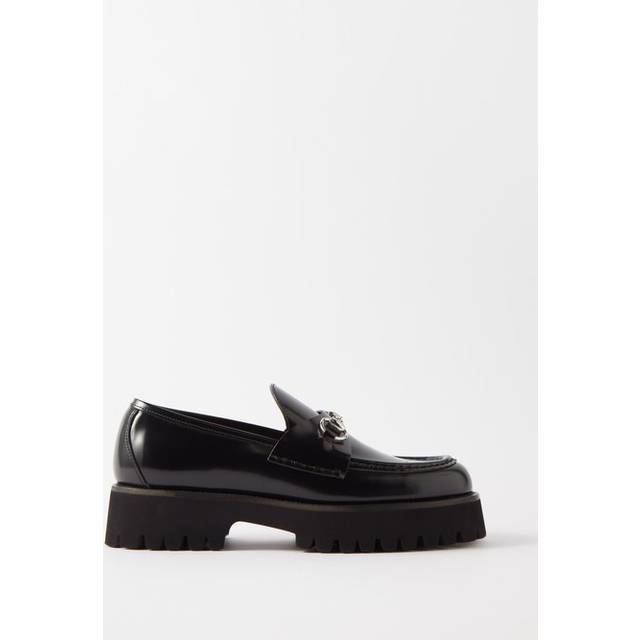 Gucci - Sylke Horsebit-detailed Leather Loafers - Black - IT 36